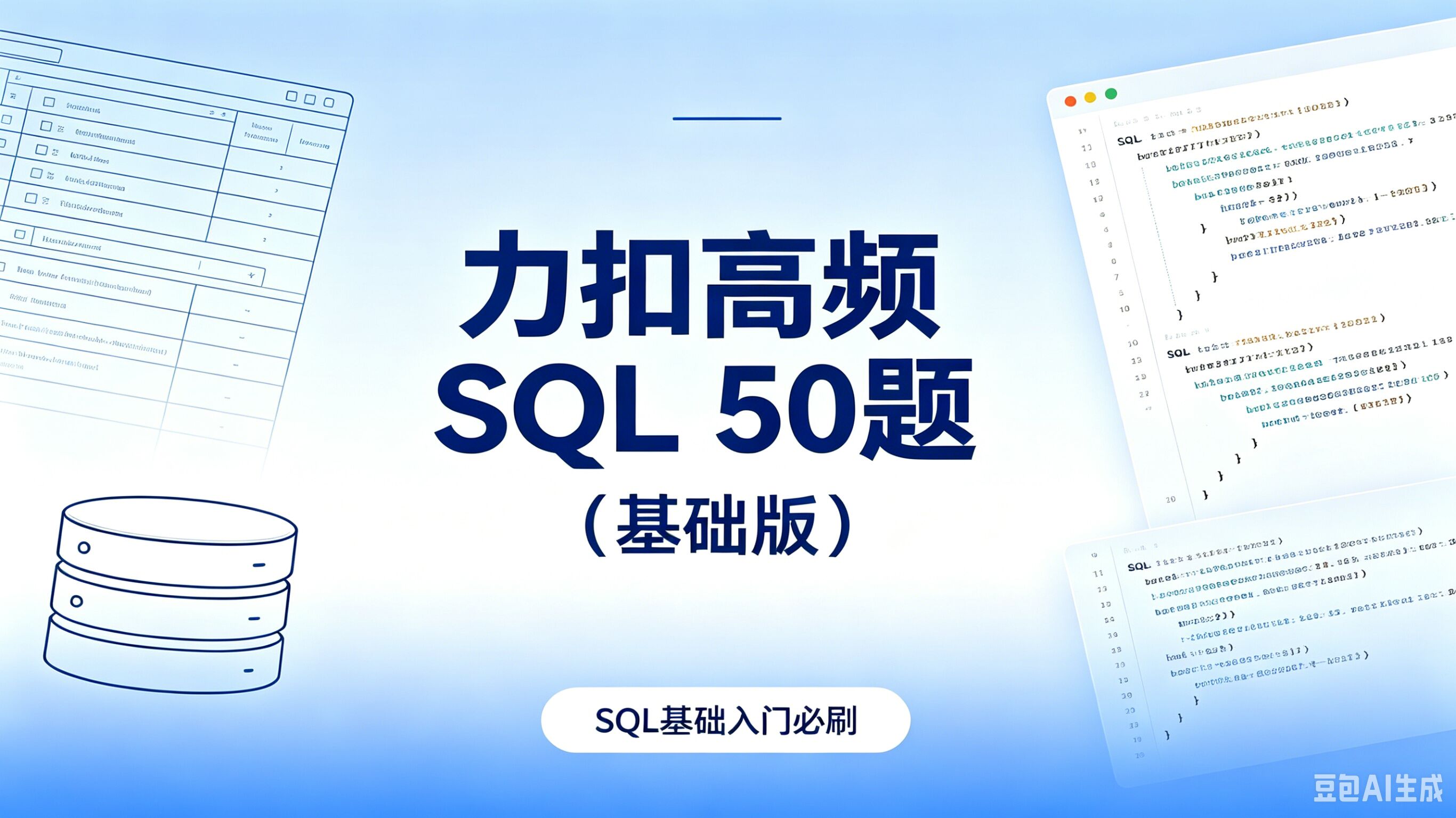 「力扣」高频 SQL 50 题（基础版）